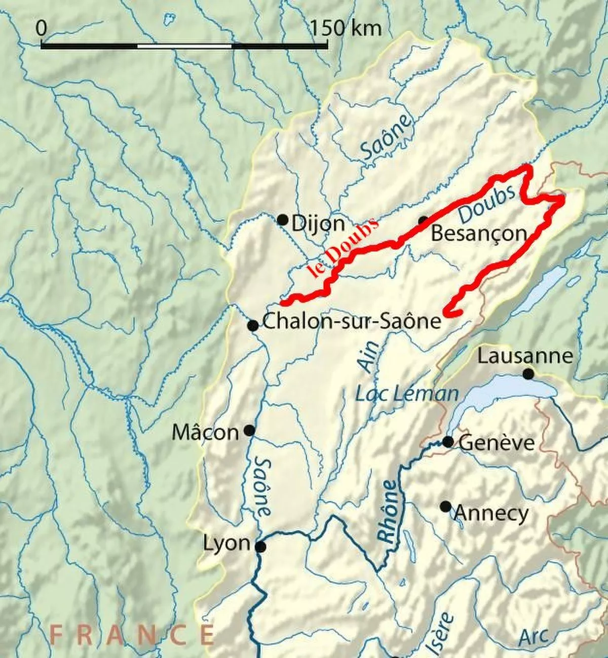 Carte du Doubs